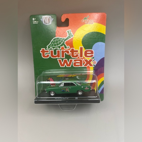 5377-PTT Green Turtle Wax ‘67 Chevy NOVA "SS"  w/ Rubber Tires M2 Auto Drivers - Picture 1 of 11